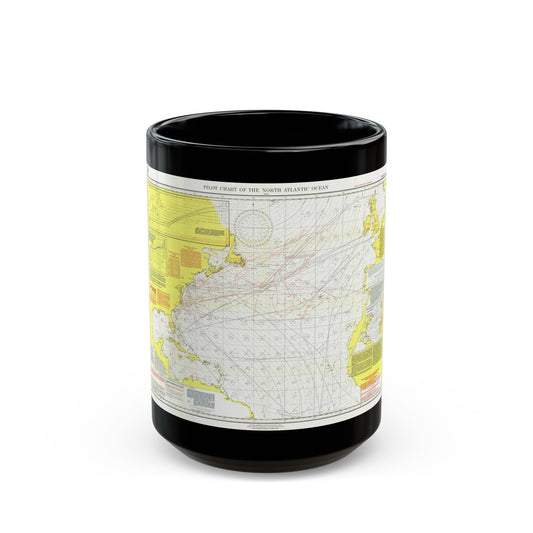 Atlantic Ocean - North (1903) (Map) Black Coffee Mug-15oz-The Sticker Space