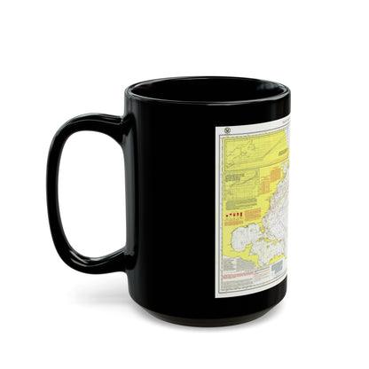 Atlantic Ocean - North (1903) (Map) Black Coffee Mug-The Sticker Space