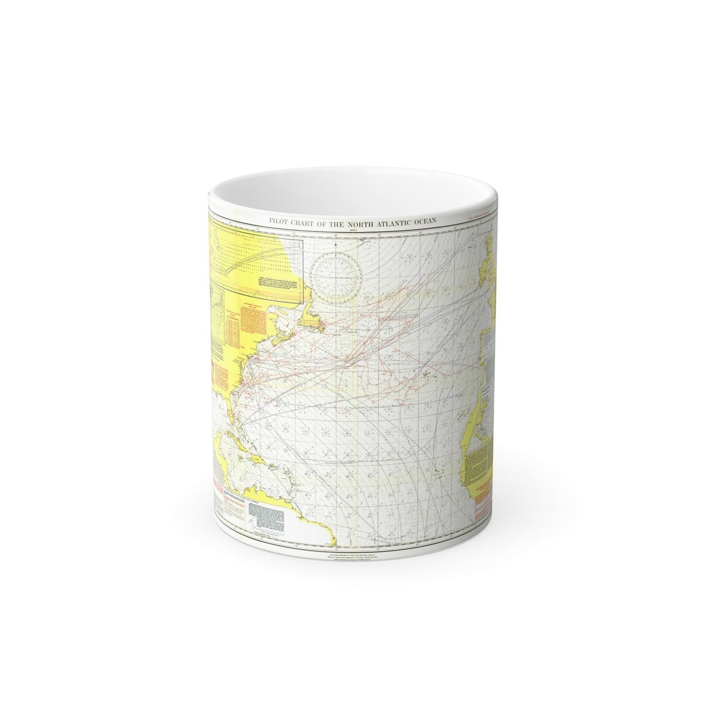 Atlantic Ocean - North (1903) (Map) Color Changing Mug 11oz-11oz-The Sticker Space