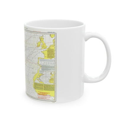 Atlantic Ocean - North (1903) (Map) White Coffee Mug-The Sticker Space