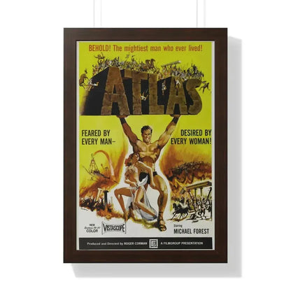 ATLAS 1961 - Framed Movie Poster 16″ x 24″ Walnut - The Sticker Space