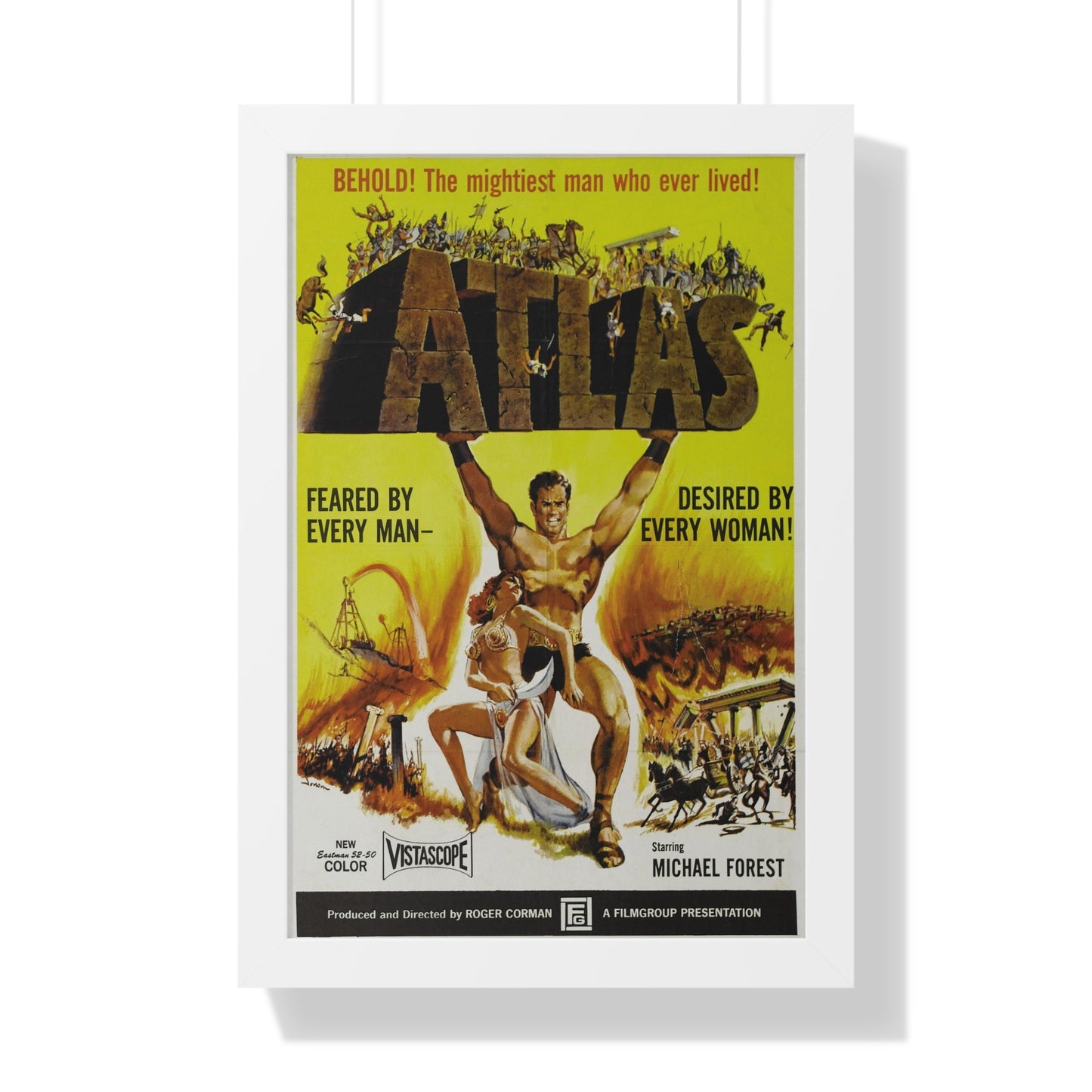 ATLAS 1961 - Framed Movie Poster-16″ x 24″-The Sticker Space