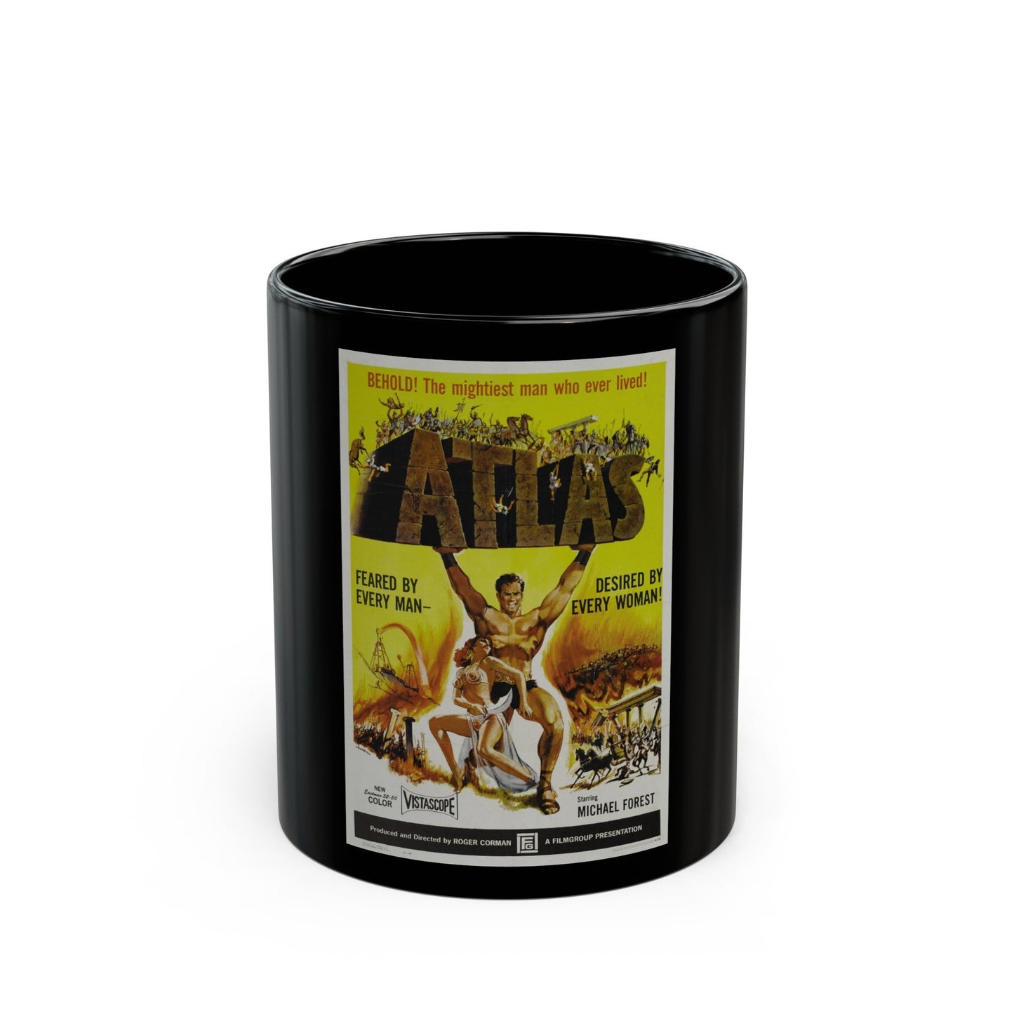 ATLAS 1961 Movie Poster - Black Coffee Mug-11oz-The Sticker Space