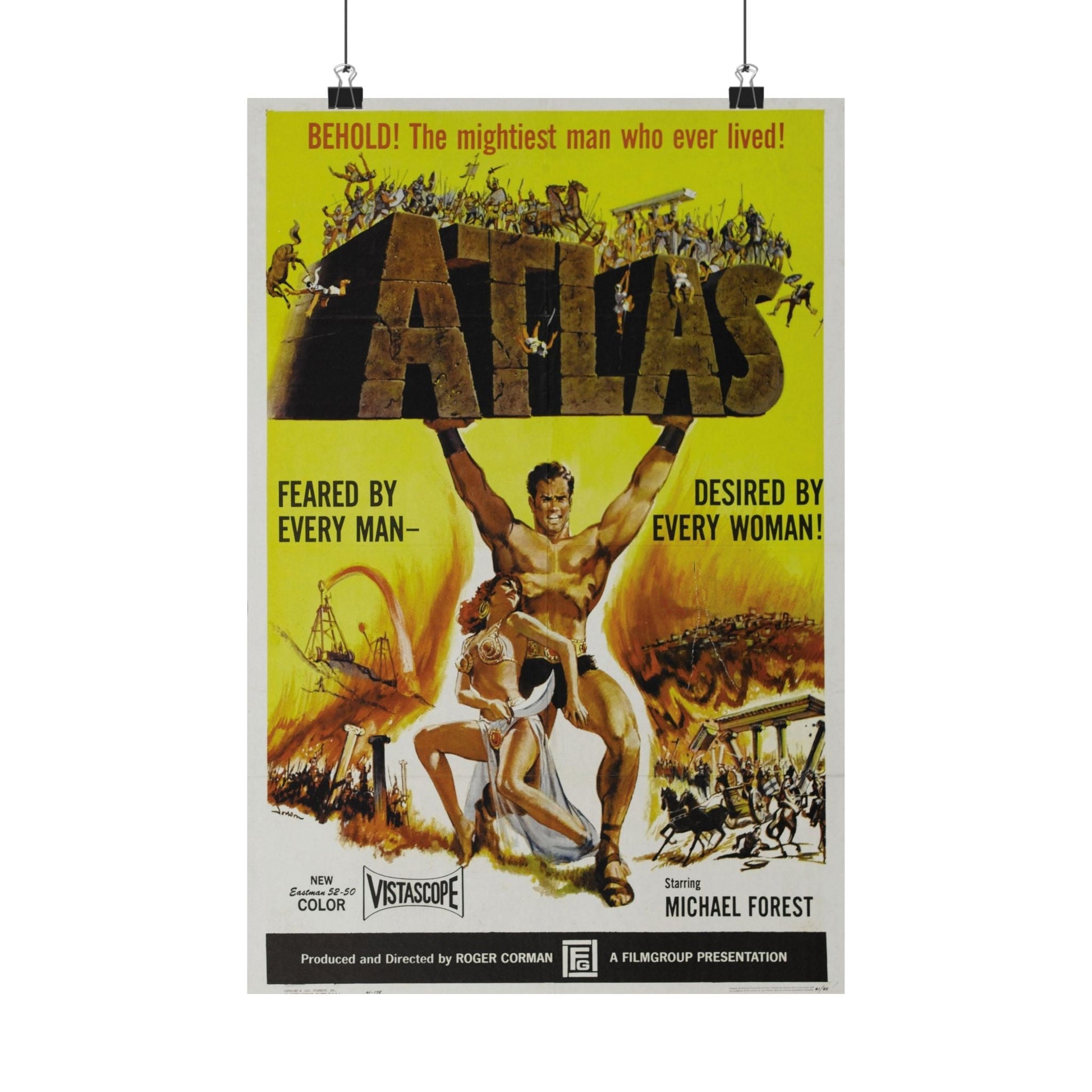 ATLAS 1961 - Paper Movie Poster-12″ x 18″-The Sticker Space