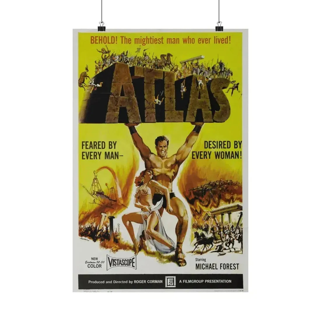 ATLAS 1961 - Paper Movie Poster 16″ x 24″ Matte - The Sticker Space