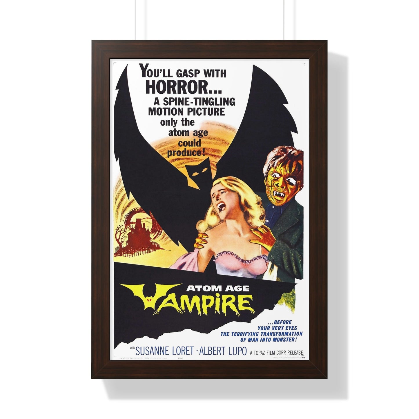 ATOM AGE VAMPIRE 1960 - Framed Movie Poster-16″ x 24″-The Sticker Space