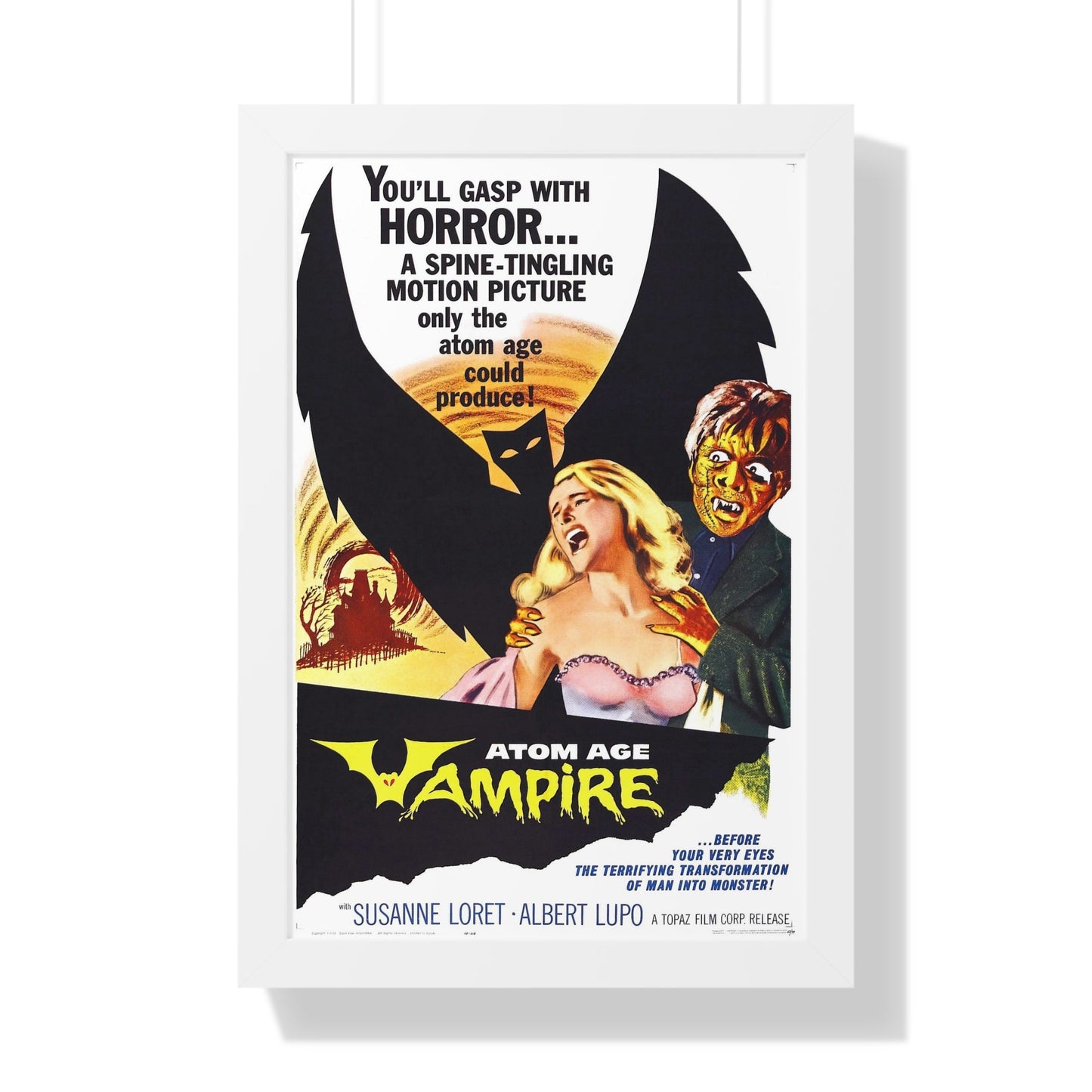 ATOM AGE VAMPIRE 1960 - Framed Movie Poster-16″ x 24″-The Sticker Space