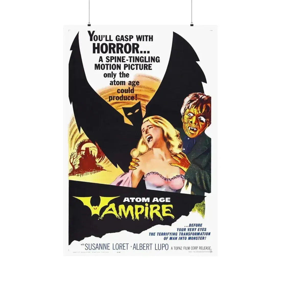 ATOM AGE VAMPIRE 1960 - Paper Movie Poster 36" x 54" Matte - The Sticker Space