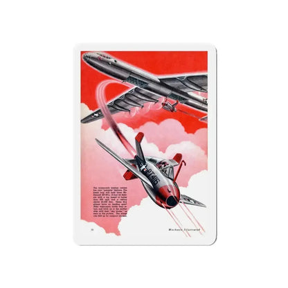 Atom Bomber, Mechanix Illustrated, 1948 (Magazine Illustration) Refrigerator Magnet 3 Inch Die-Cut - The Sticker Space