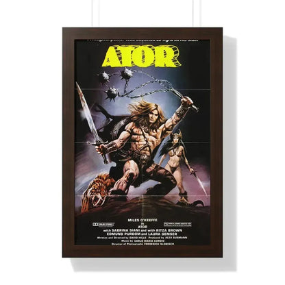 ATOR 1982 - Framed Movie Poster 16″ x 24″ Walnut - The Sticker Space