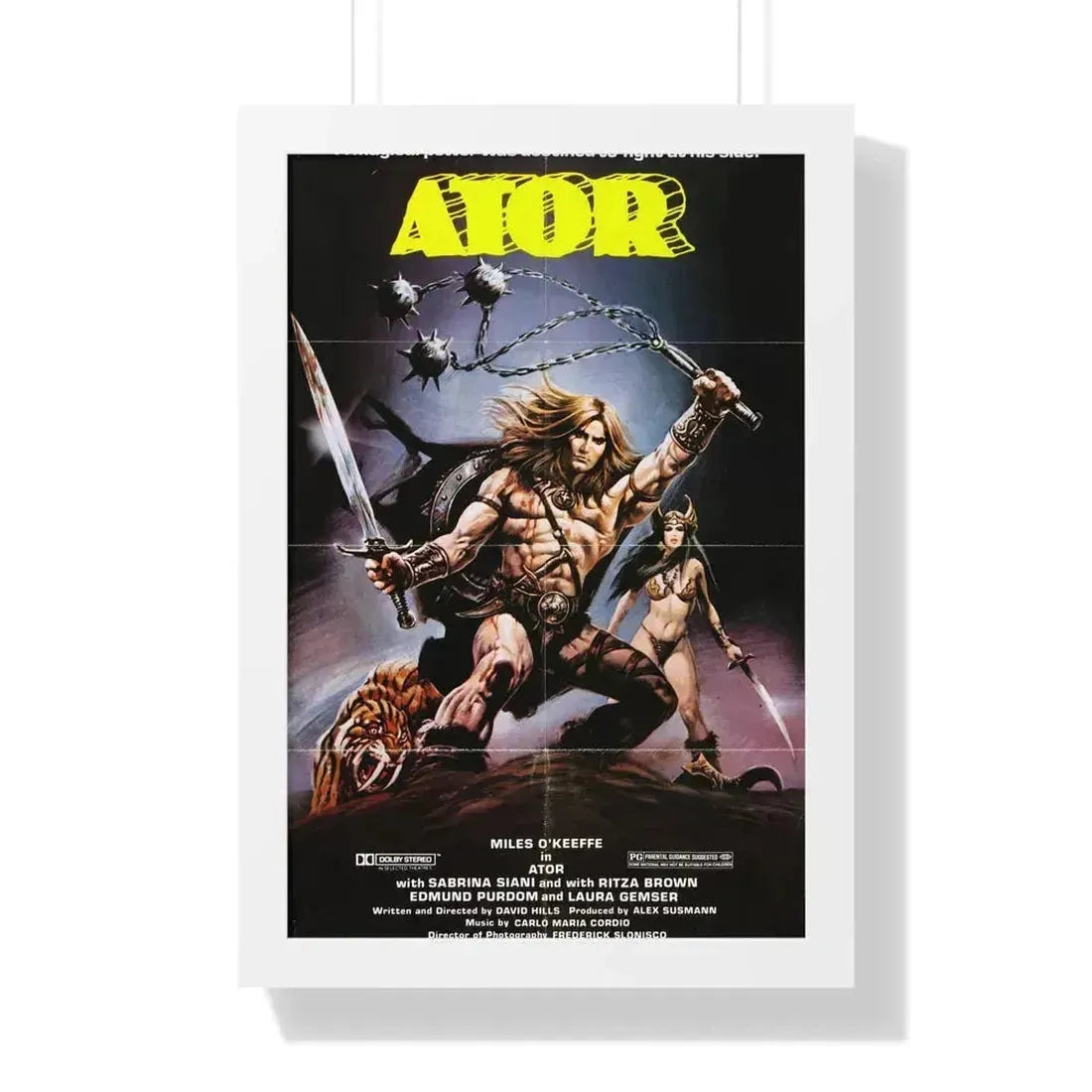 ATOR 1982 - Framed Movie Poster 16″ x 24″ White - The Sticker Space