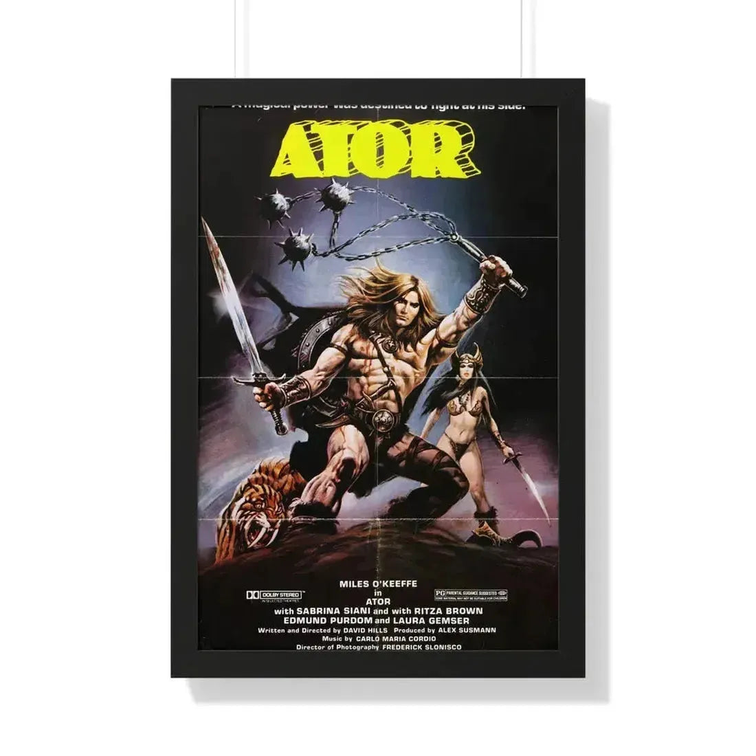 ATOR 1982 - Framed Movie Poster 20" x 30" Black - The Sticker Space