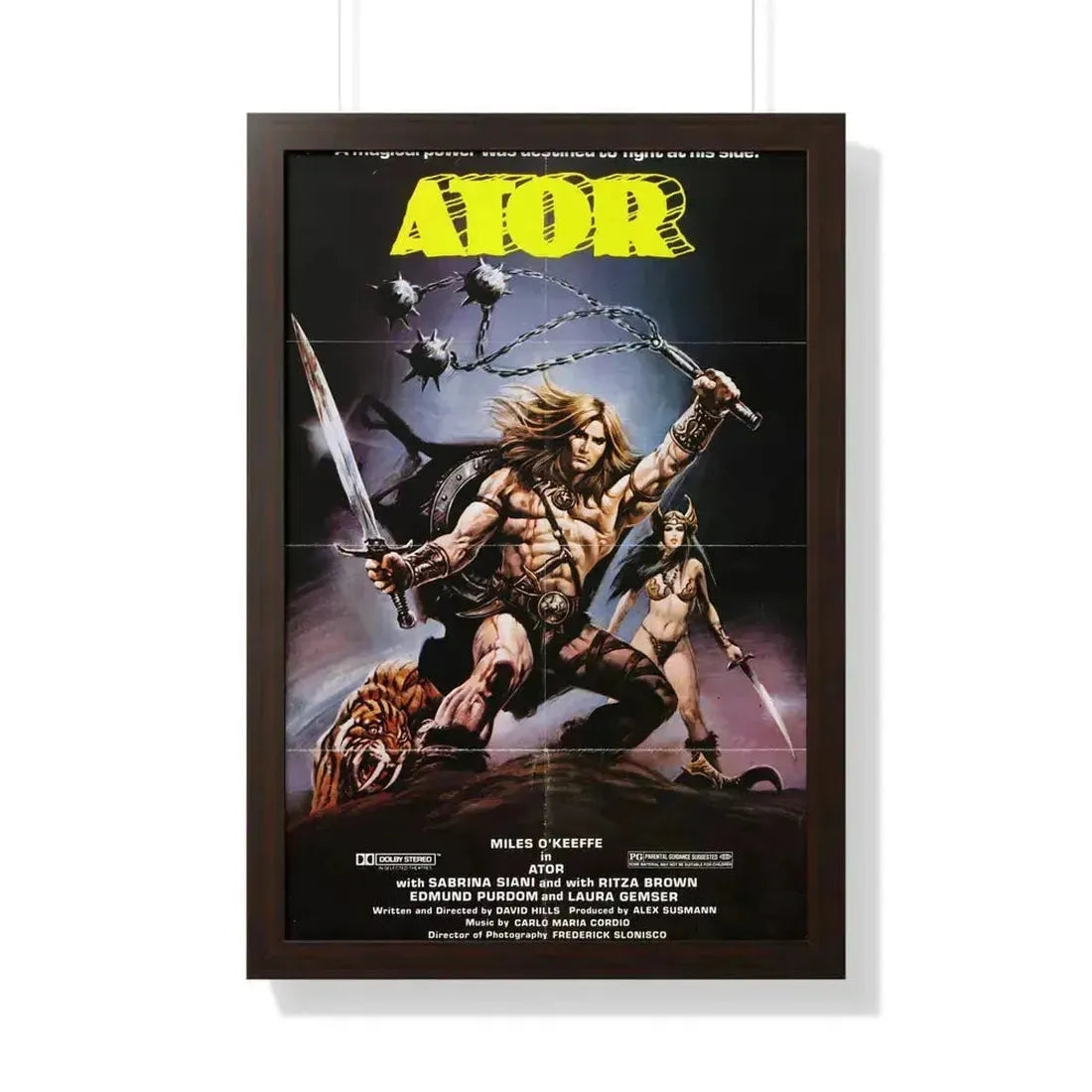ATOR 1982 - Framed Movie Poster 20" x 30" Walnut - The Sticker Space