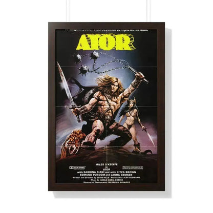 ATOR 1982 - Framed Movie Poster 20" x 30" Walnut - The Sticker Space