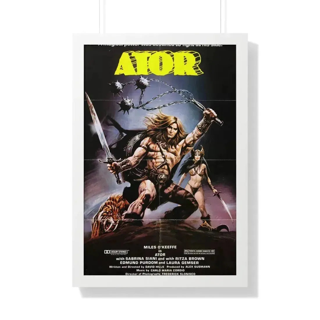 ATOR 1982 - Framed Movie Poster 20" x 30" White - The Sticker Space