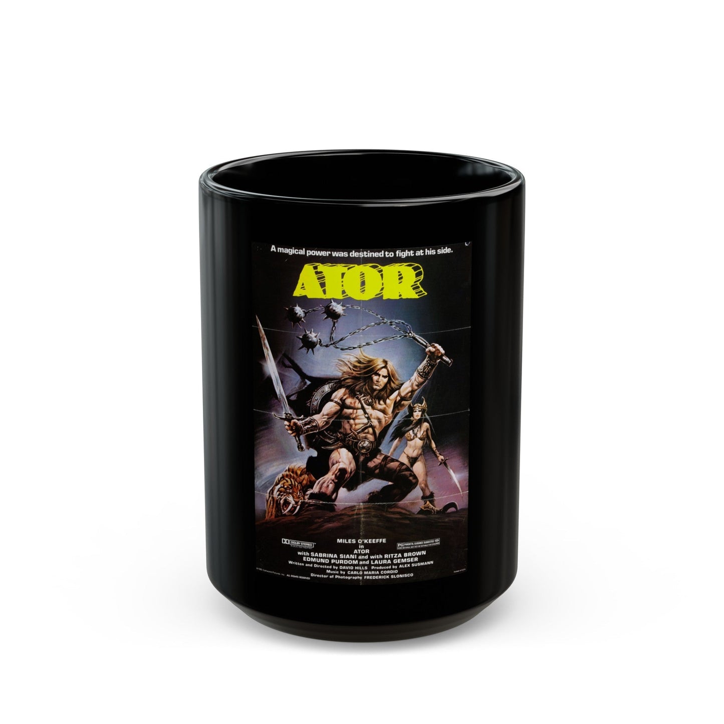 ATOR 1982 Movie Poster - Black Coffee Mug-15oz-The Sticker Space