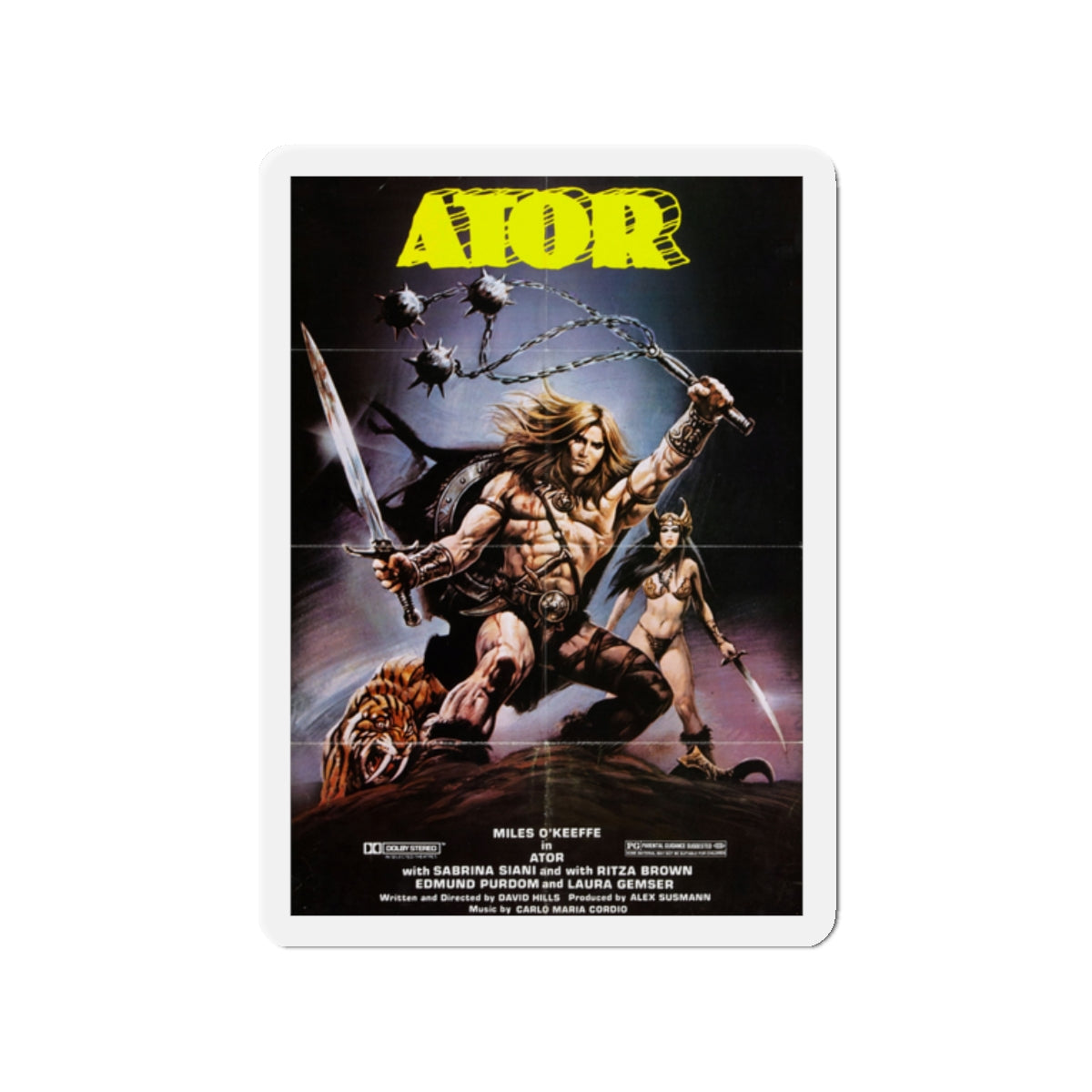 ATOR 1982 Movie Poster - Die-Cut Magnet-2" x 2"-The Sticker Space