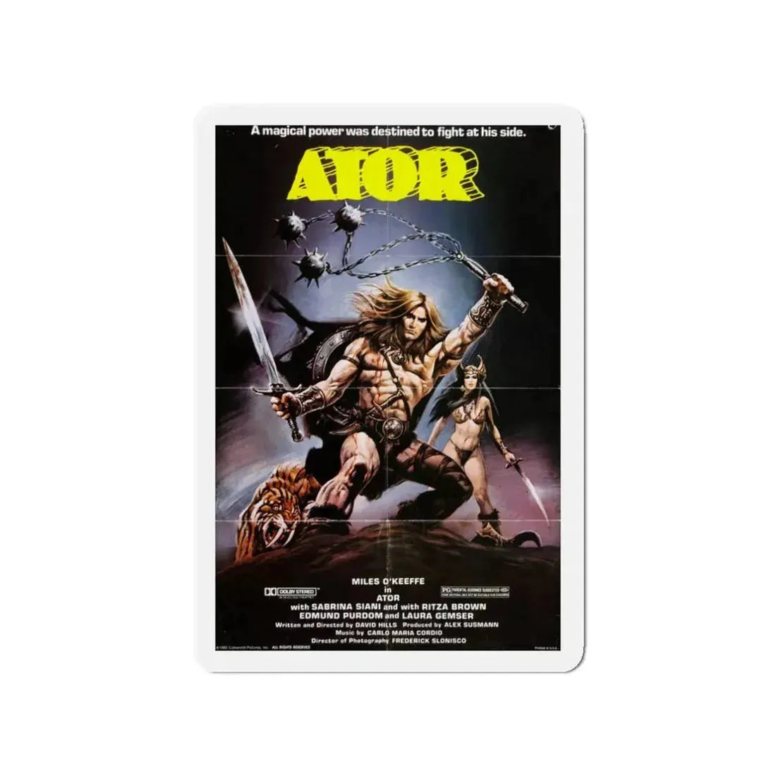 ATOR 1982 Movie Poster - Refrigerator Magnet 3 Inch - The Sticker Space
