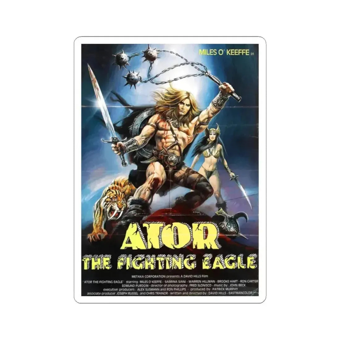 ATOR (2) 1982 Movie Poster - STICKER Vinyl Kiss-Cut Decal 2 Inch White - The Sticker Space