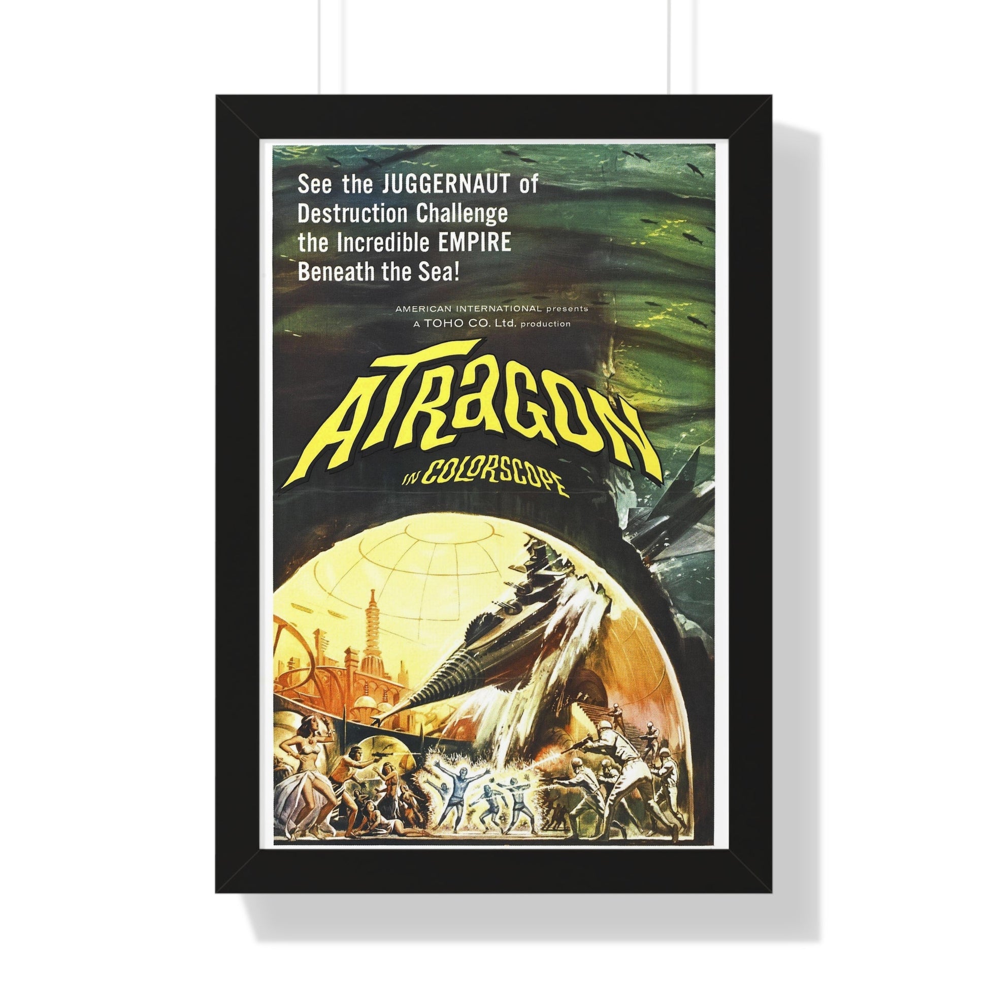 ATRAGON 1963 - Framed Movie Poster-16″ x 24″-The Sticker Space