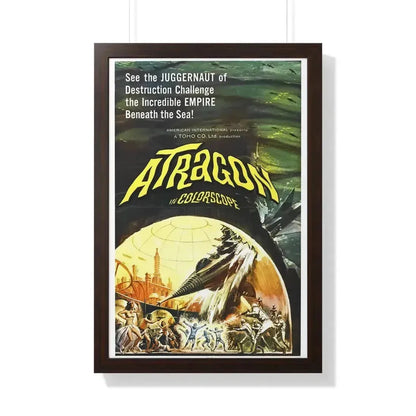 ATRAGON 1963 - Framed Movie Poster 20" x 30" Walnut - The Sticker Space