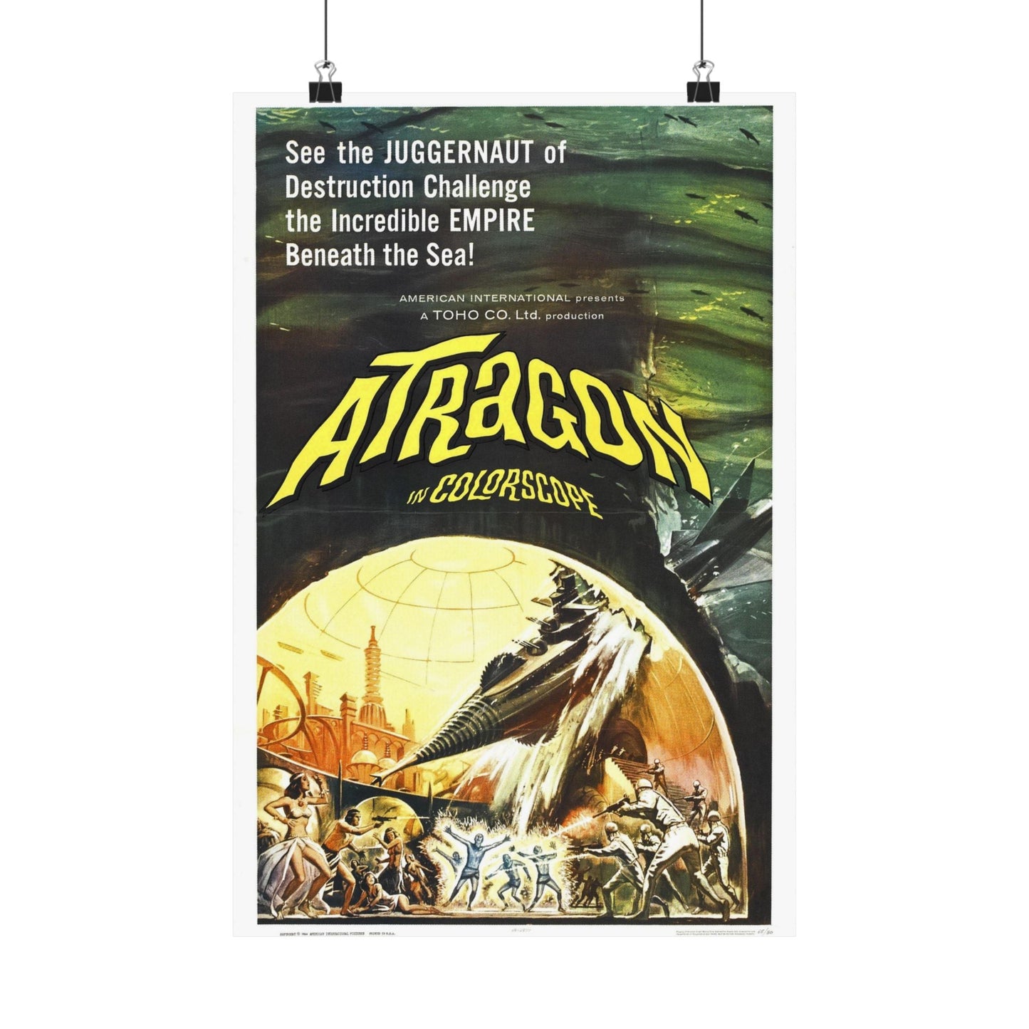 ATRAGON 1963 - Paper Movie Poster-12″ x 18″-The Sticker Space