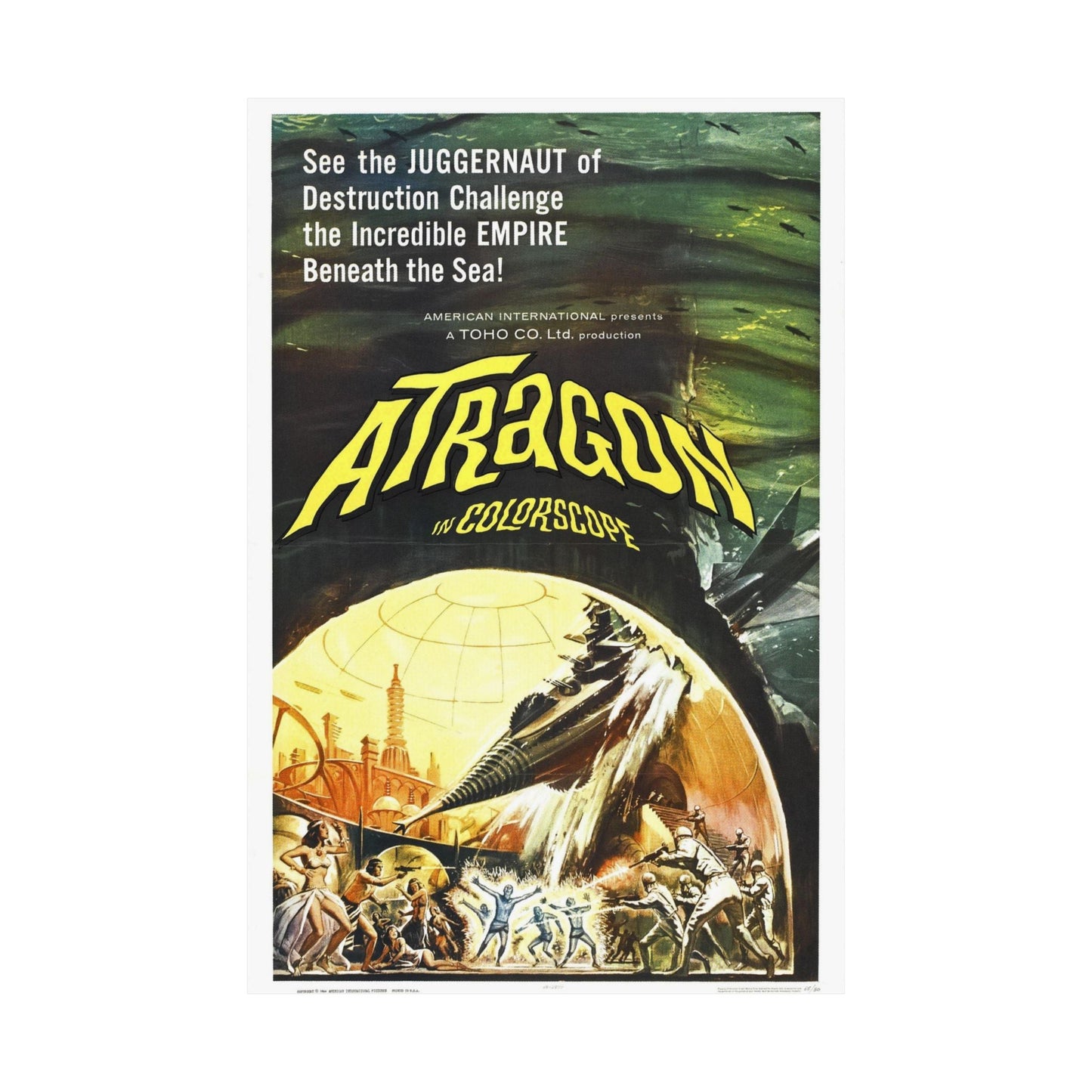 ATRAGON 1963 - Paper Movie Poster-The Sticker Space