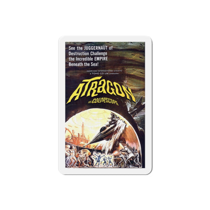 Atragon 1965 Movie Poster Die-Cut Magnet-2 Inch-The Sticker Space