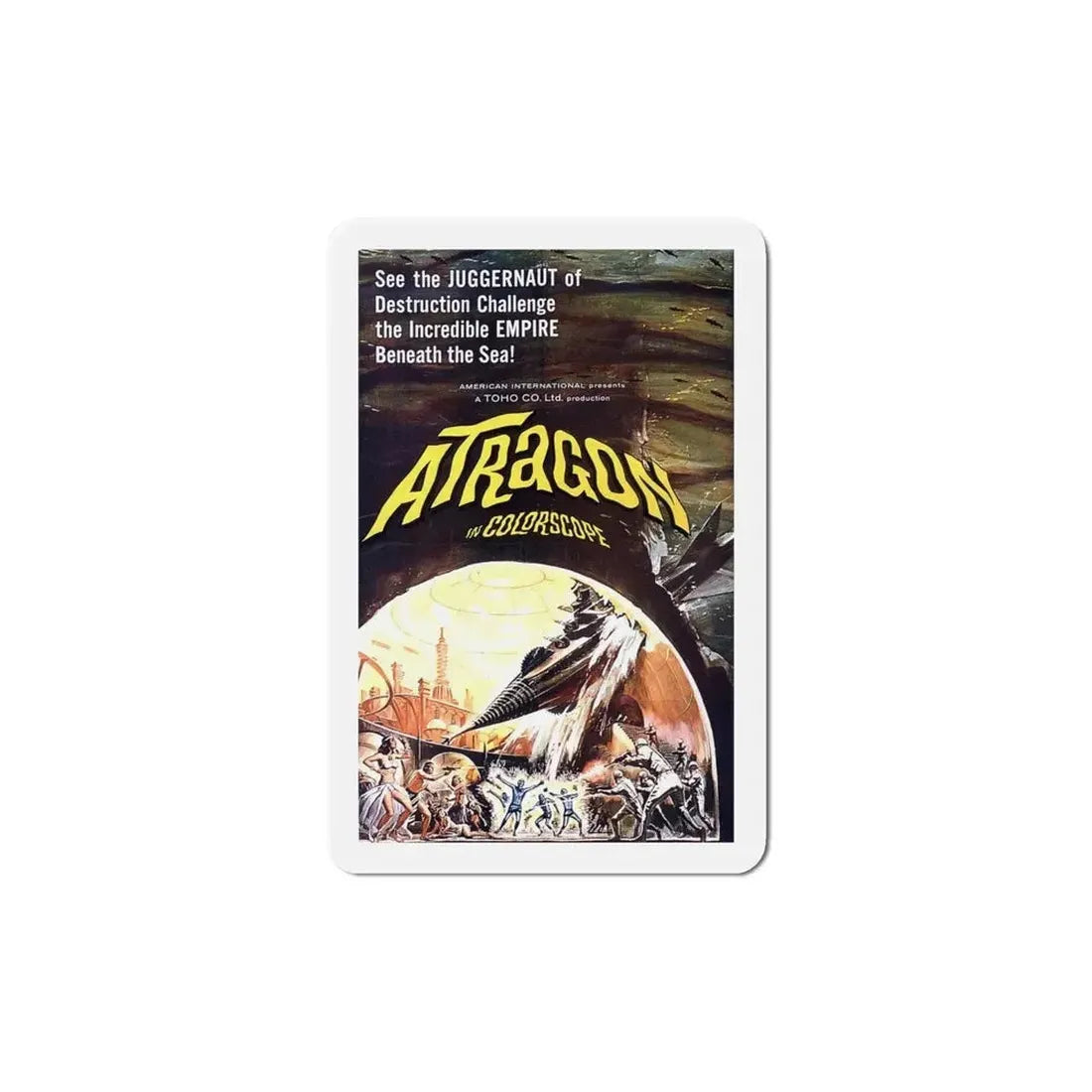 Atragon 1965 Movie Poster Refrigerator Magnet - The Sticker Space