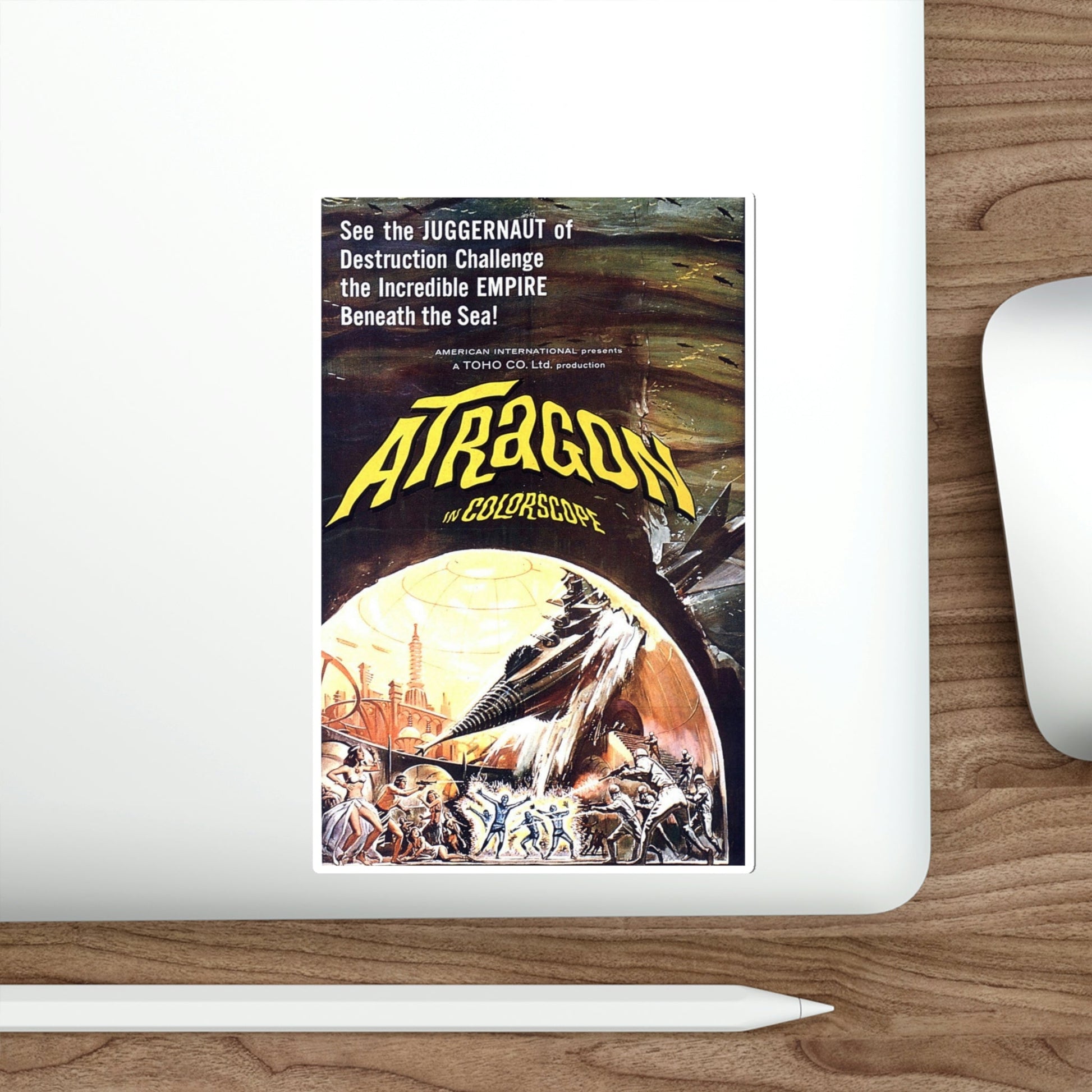 Atragon 1965 Movie Poster STICKER Vinyl Die-Cut Decal-The Sticker Space