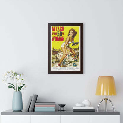 ATTACK OF THE 50 FT WOMAN 1958 - Framed Movie Poster-The Sticker Space