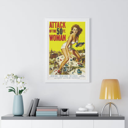 ATTACK OF THE 50 FT WOMAN 1958 - Framed Movie Poster-The Sticker Space