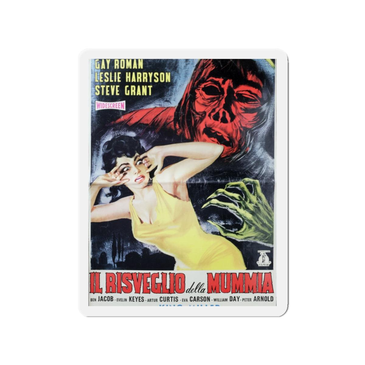 ATTACK OF THE AZTEC MUMMY 1957 Movie Poster - Die-Cut Magnet-2" x 2"-The Sticker Space