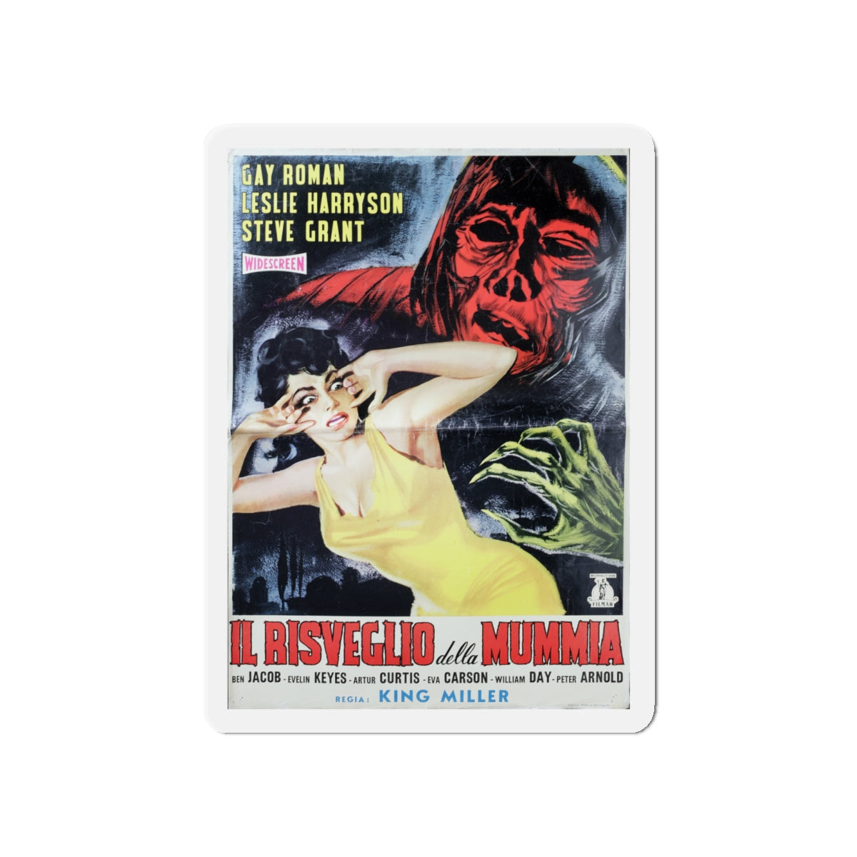 ATTACK OF THE AZTEC MUMMY 1957 Movie Poster - Die-Cut Magnet-5" x 5"-The Sticker Space