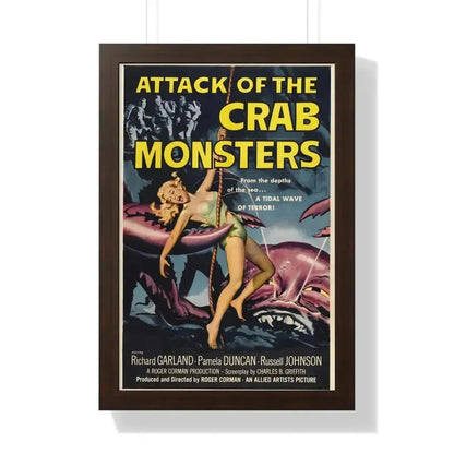 ATTACK OF THE CRAB MONSTERS 1957 - Framed Movie Poster 16″ x 24″ Walnut - The Sticker Space
