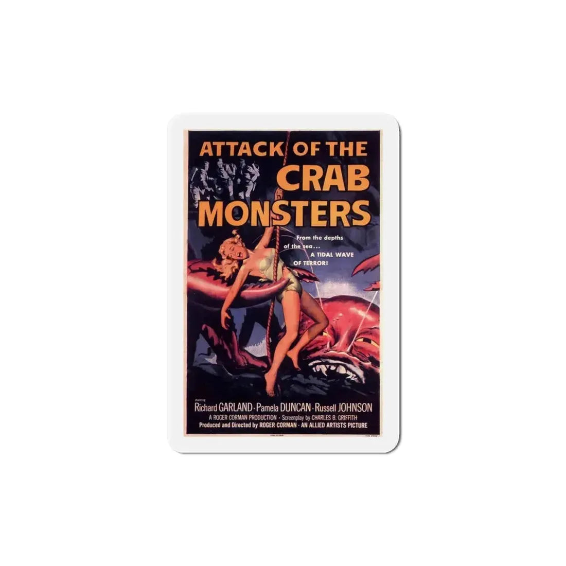 Attack of the Crab Monsters 1957 Movie Poster Refrigerator Magnet 6 Inch - The Sticker Space