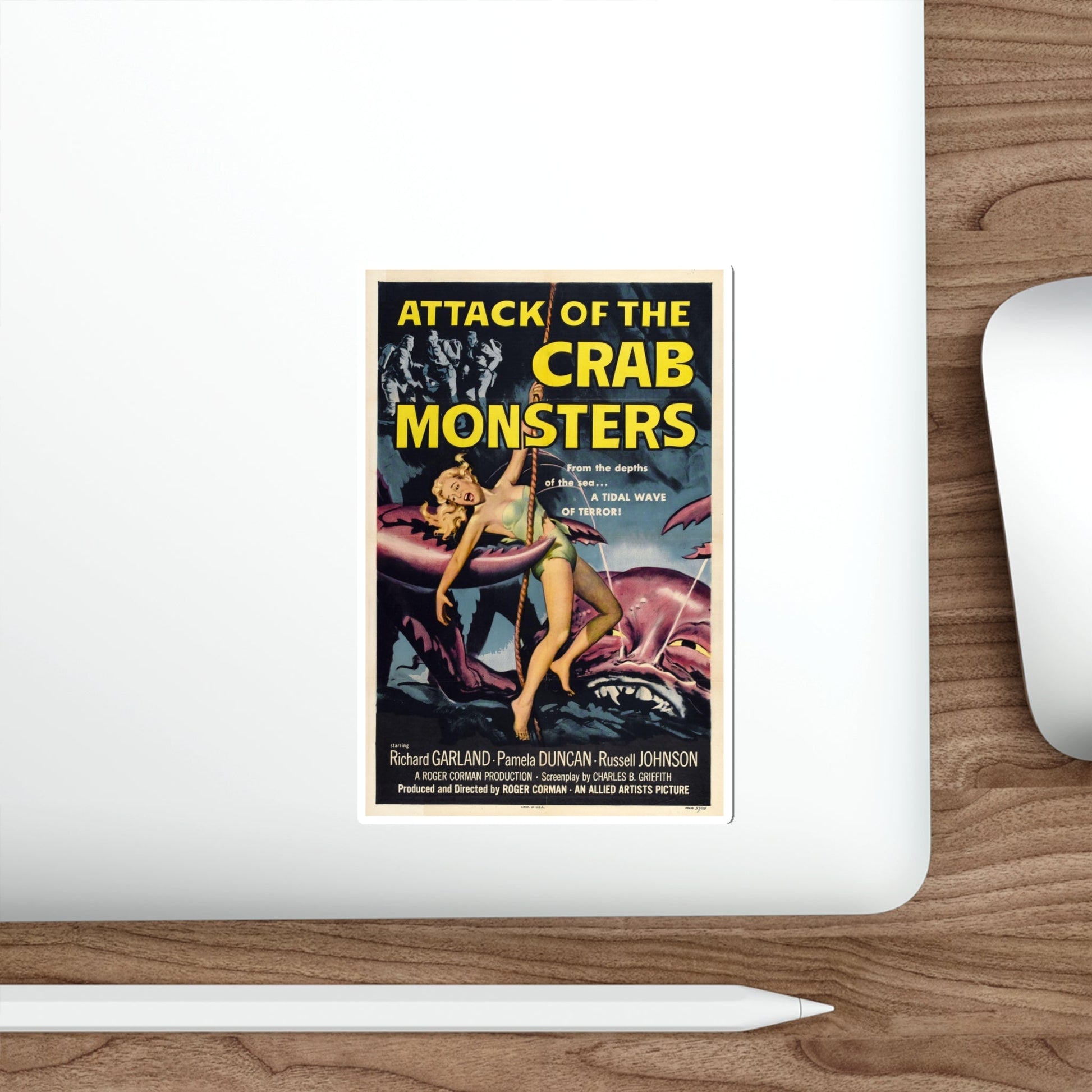 ATTACK OF THE CRAB MONSTERS 1957 Movie Poster STICKER Vinyl Die-Cut Decal-The Sticker Space