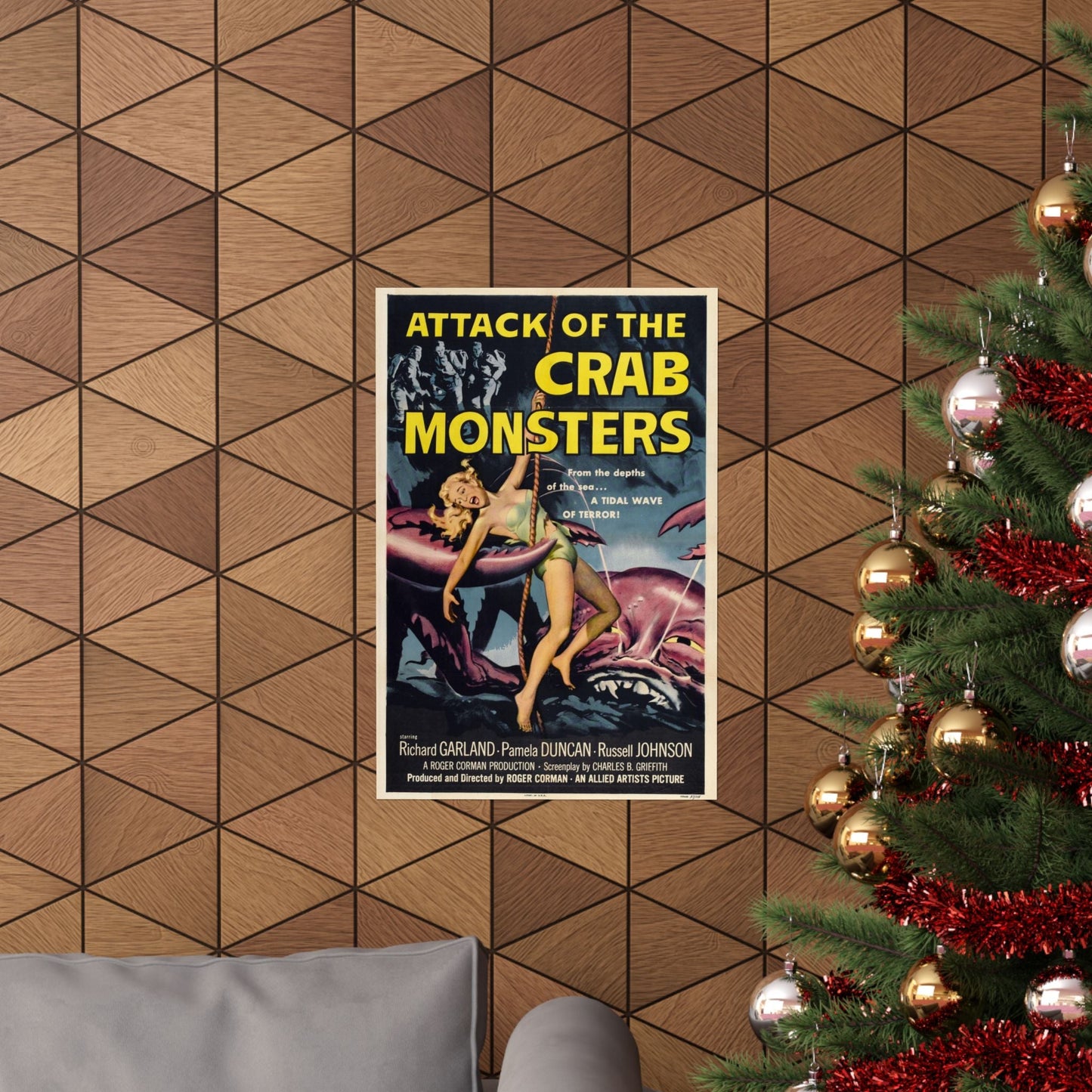 ATTACK OF THE CRAB MONSTERS 1957 - Paper Movie Poster-The Sticker Space