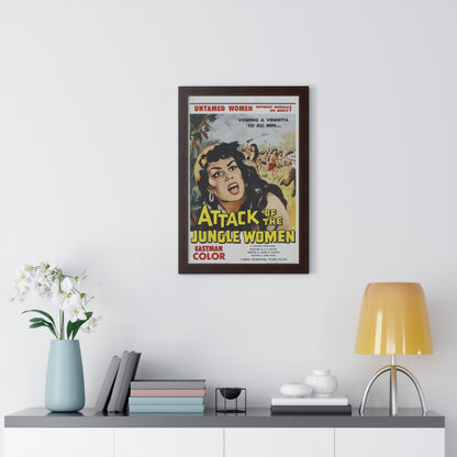 ATTACK OF THE JUNGLE WOMEN 1959 - Framed Movie Poster-The Sticker Space