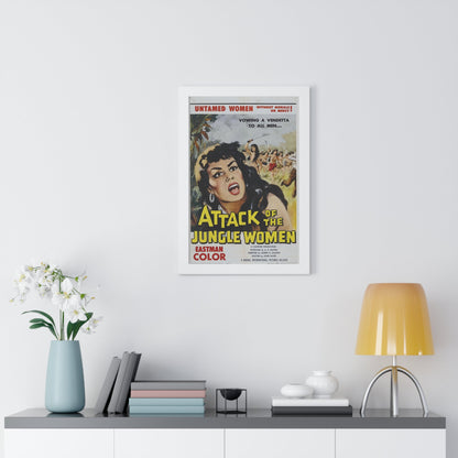 ATTACK OF THE JUNGLE WOMEN 1959 - Framed Movie Poster-The Sticker Space