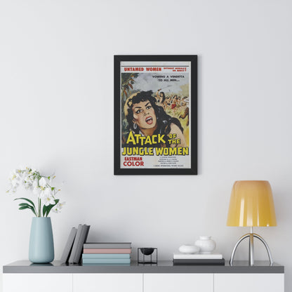 ATTACK OF THE JUNGLE WOMEN 1959 - Framed Movie Poster-The Sticker Space