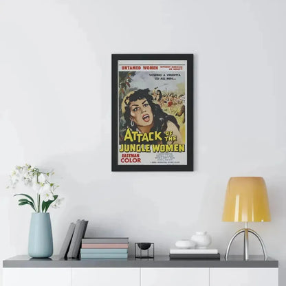ATTACK OF THE JUNGLE WOMEN 1959 - Framed Movie Poster - The Sticker Space