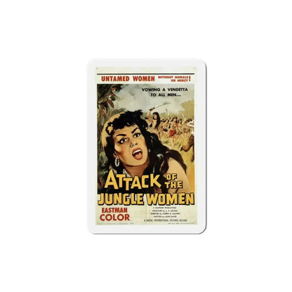 Attack of the Jungle Women 1959 Movie Poster Refrigerator Magnet 6 Inch - The Sticker Space
