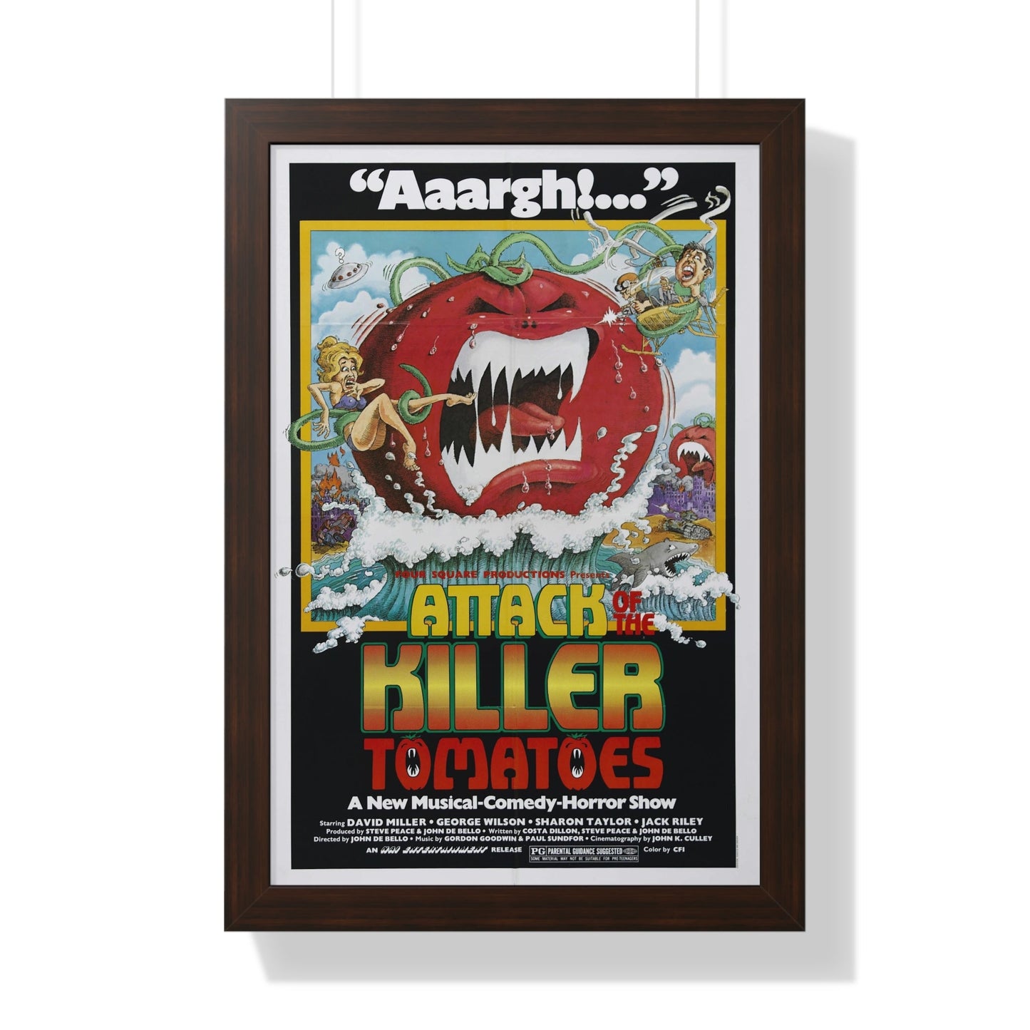 ATTACK OF THE KILLER TOMATOES 1978 - Framed Movie Poster-16″ x 24″-The Sticker Space