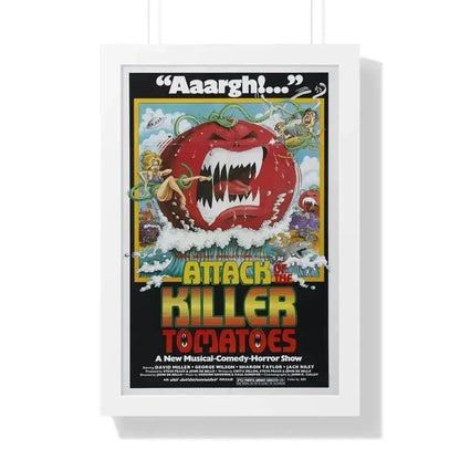 ATTACK OF THE KILLER TOMATOES 1978 - Framed Movie Poster 16″ x 24″ White - The Sticker Space