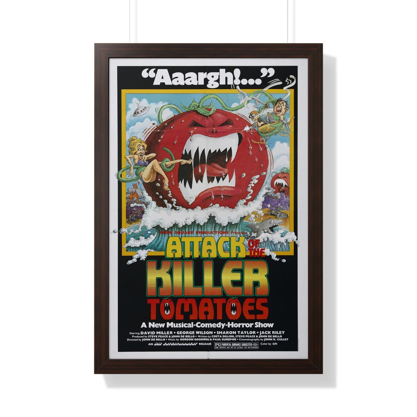 ATTACK OF THE KILLER TOMATOES 1978 - Framed Movie Poster-20" x 30"-The Sticker Space