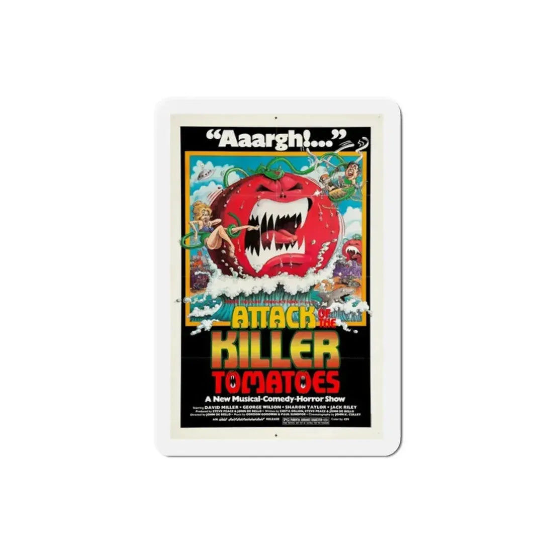Attack of the Killer Tomatoes! 1978 Movie Poster Refrigerator Magnet - The Sticker Space
