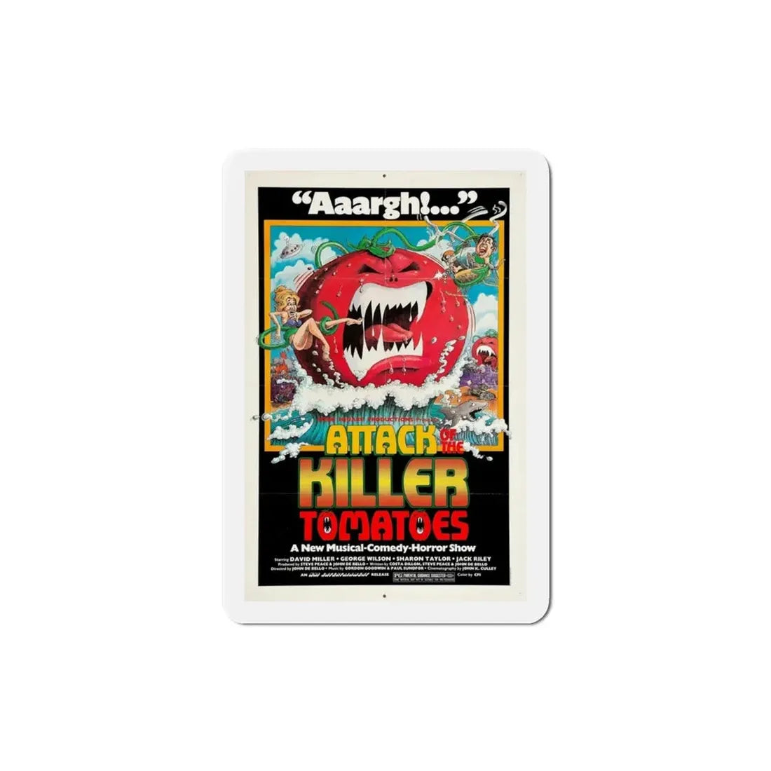 Attack of the Killer Tomatoes! 1978 Movie Poster Refrigerator Magnet - The Sticker Space