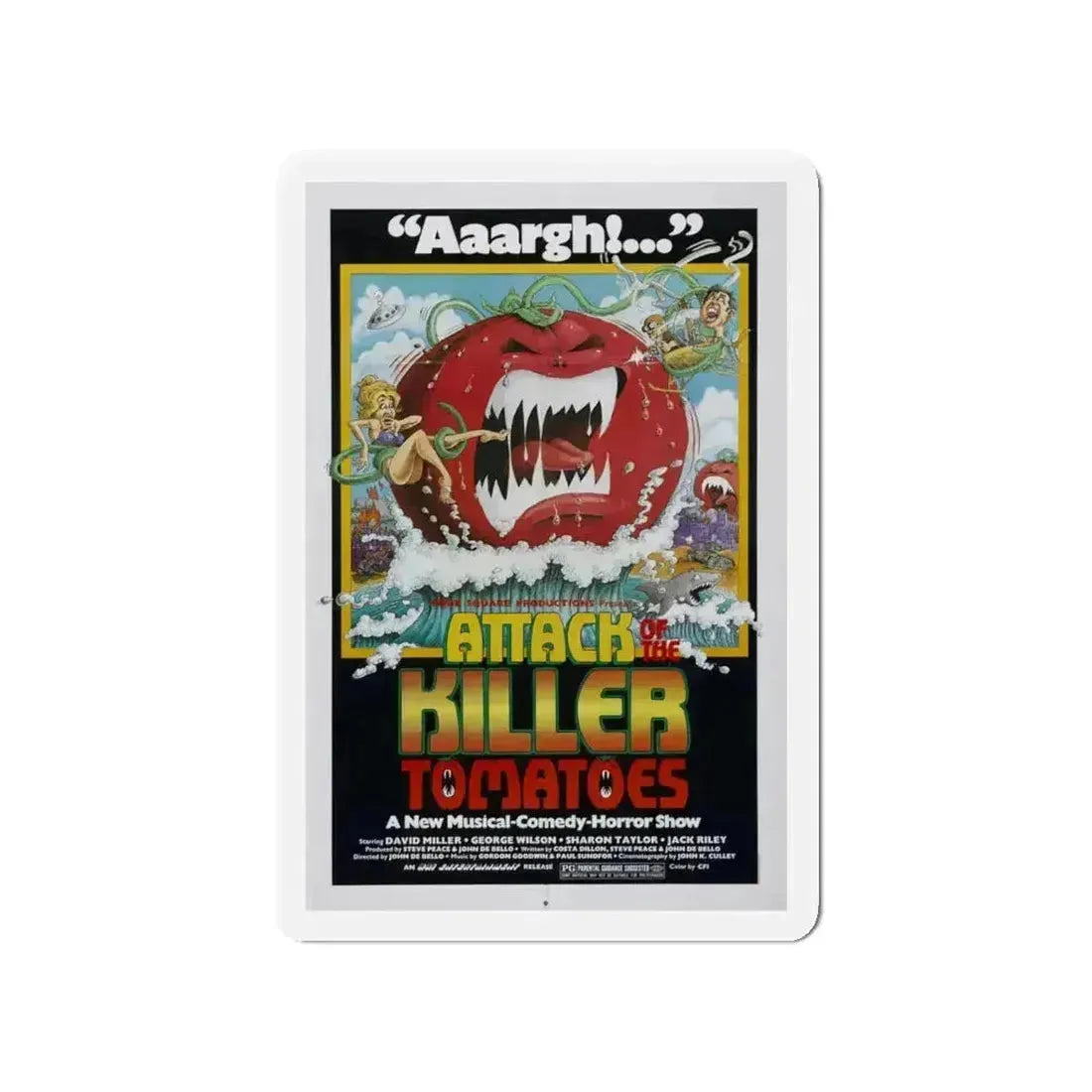 ATTACK OF THE KILLER TOMATOES 1978 Movie Poster - Refrigerator Magnet - The Sticker Space
