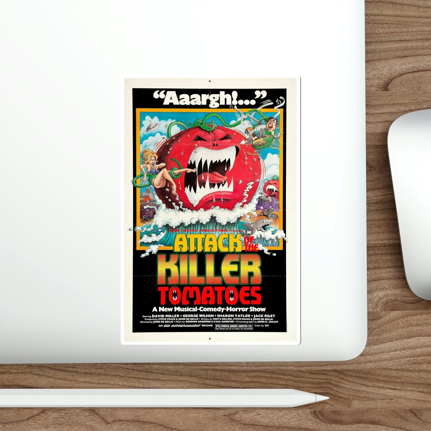 Attack of the Killer Tomatoes! 1978 Movie Poster STICKER Vinyl Die-Cut Decal-The Sticker Space